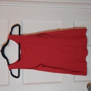 LOFT Embellished Neckline Tank in Red